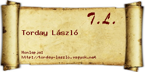 Torday László névjegykártya